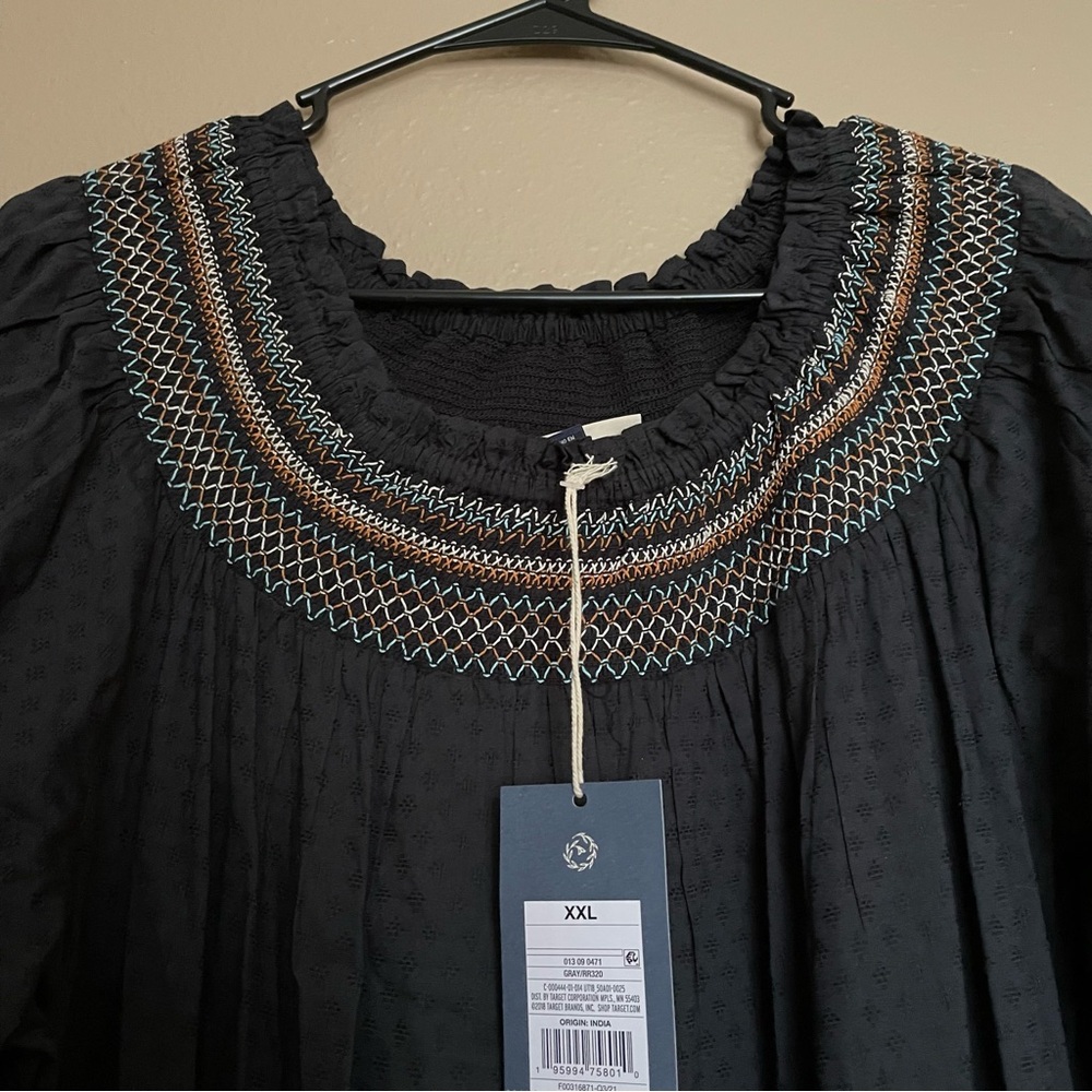NWT! Universal Thread - Women’s Black Boho Western Dress Long Sleeve - Picture 12 of 14